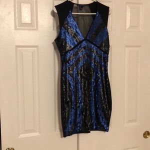 Navy/black sequin dress